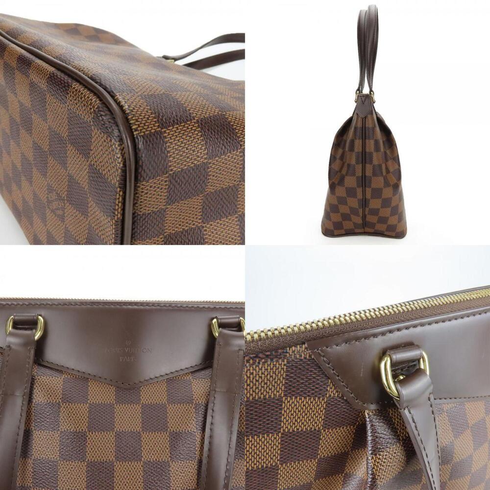 LOUIS VUITTON Authentic Brown Damier Leather Tote Bag - Picture 6 of 11